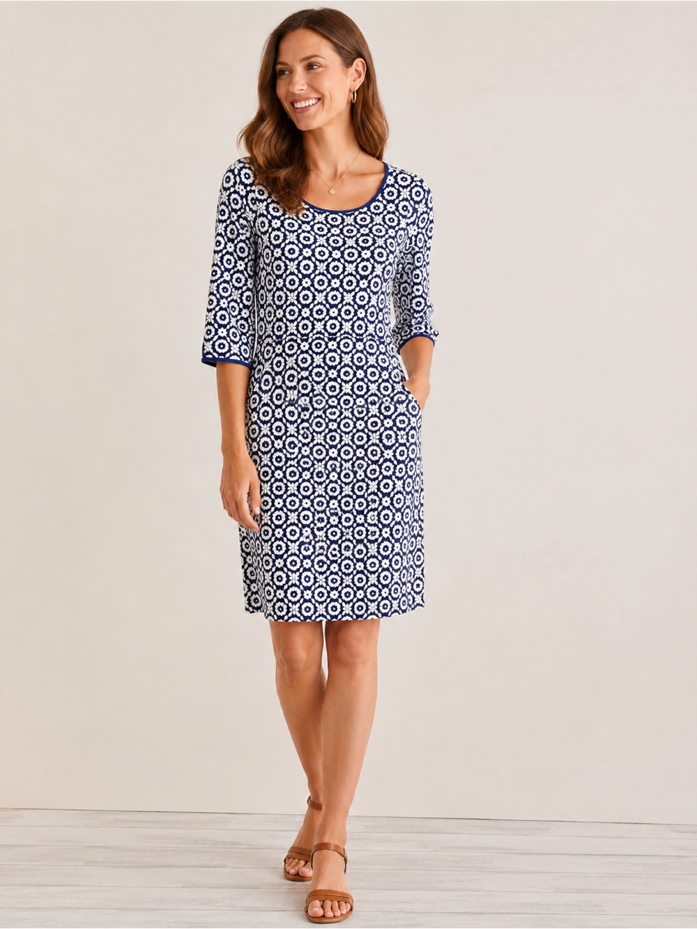 Boden Jessie floral Jersey Day Dress Navy White 10 NWT Classic Nautical Preppy
